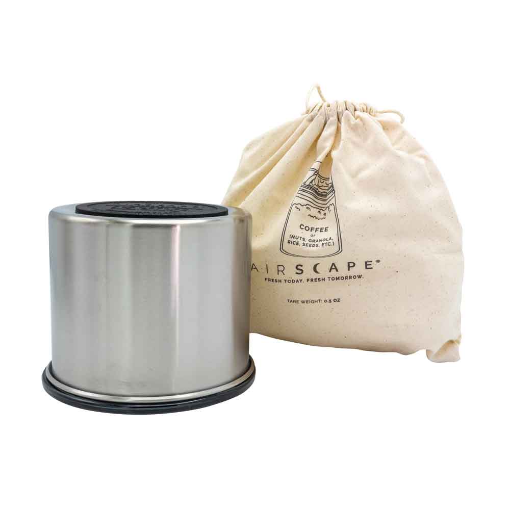 Airscape® Edelstahl-Aromabehälter klein, silber gebürstet Airscape® Edelstahl-Aromabehälter klein, silber gebürstet